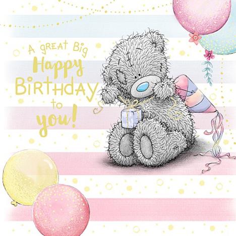 Tatty Teddy Tying Present Me to You Bear Birthday Card £2.09